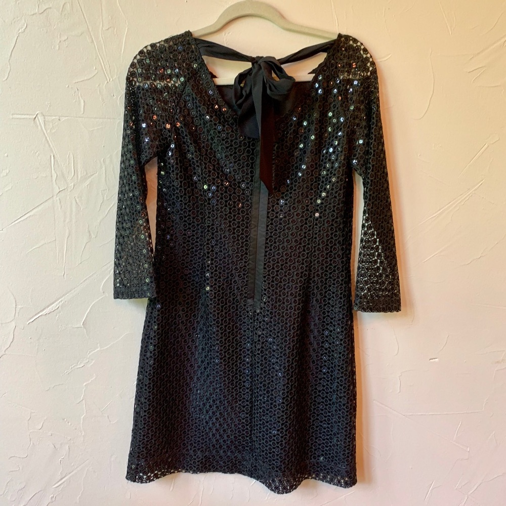 Lilly Pulitzer Black Sequined Aaliyah Dress. - Picture 3 of 7